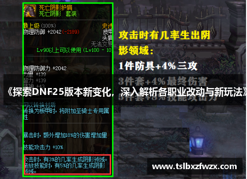 《探索DNF25版本新变化，深入解析各职业改动与新玩法》